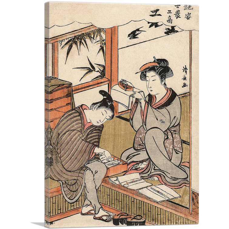 ARTCANVAS The Artisan On Canvas by Torii Kiyonaga Print | Wayfair